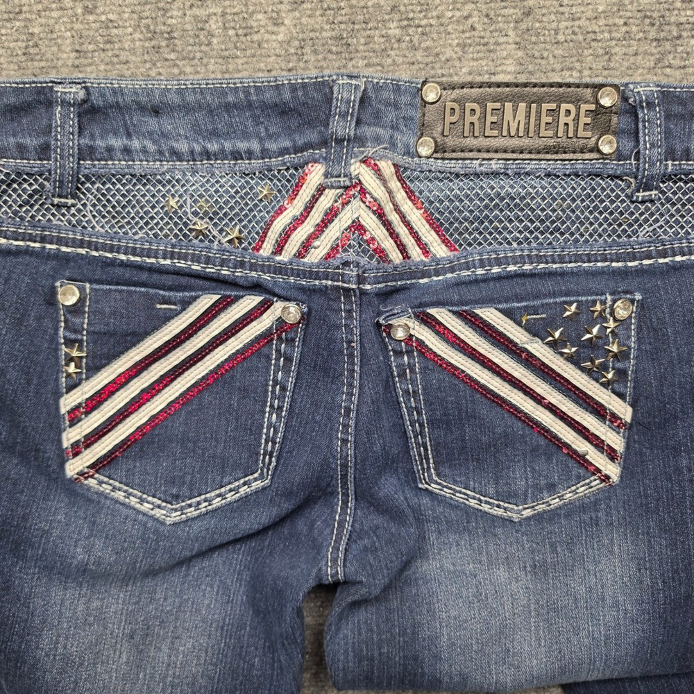 Premiere by rue21 Super Skinny Jeans Dark Wash Americana Stars Sequins 5/6R